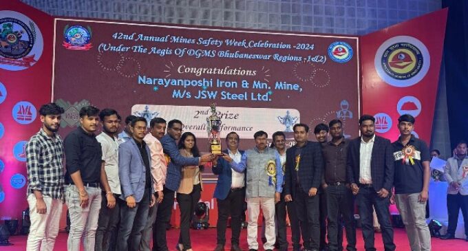 JSW Steel’s Ganua & Narayanposhi Mines bag Overall Performance Award at Annual Mines Safety Week