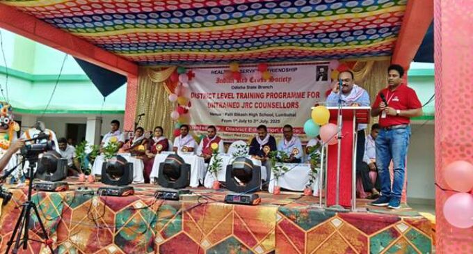 ଜୁନିୟର ରେଡ୍‌କ୍ରସ୍ ପରାମର୍ଶଦାତାଙ୍କ ତ୍ରି ଦିବସୀୟ ଆବାସିକ ପ୍ରଶିକ୍ଷଣ ଶିବିର ଉଦ୍ଘାଟିତ: ୧୦୦ ବୃକ୍ଷଚାରା ରୋପିତ ଓ ୧୭୧ ୟୁନିଟ୍ ରକ୍ତ ସଂଗୃହୀତ