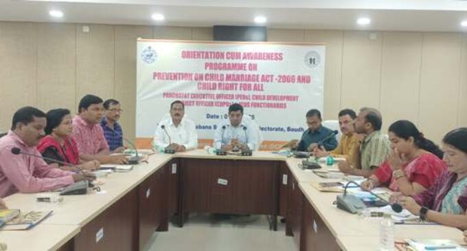 ବାଲ୍ୟ ବିବାହ ନିଷେଧ ଅଧିକାରୀ ଙ୍କ ଦାୟିତ୍ୱ ଏବଂ ଭୂମିକା ଉପରେ ଏକଦିବସୀୟ କର୍ମଶାଳା