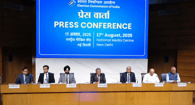 ECI press conference: CEC defends poll body, asks parties to flag errors in Bihar voter rolls before Sept 1