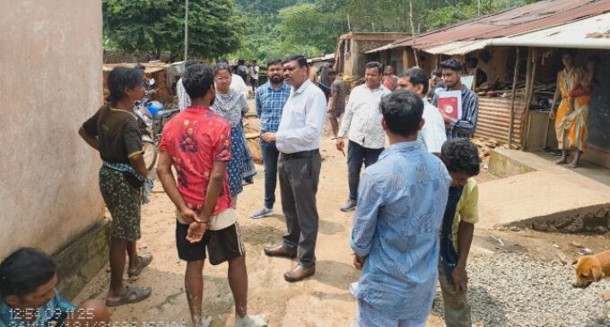 District Development Officer Akshaya Kumar Khemundu reviews PM-JANMAN housing works in Kalyansinghpur