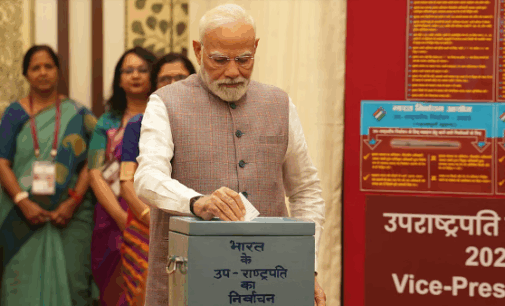PM Modi casts first vote as Vice-President polls begin; Radhakrishnan, Sudershan Reddy vie for post