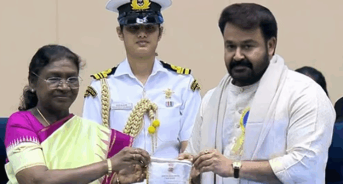 Mohanlal honoured with Dadasaheb Phalke award at 71st National Film Awards ceremony