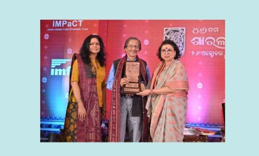 The 46th Sarala Puraskar conferred upon  Devdas Chhotray