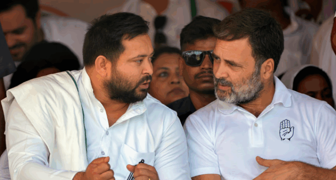 Top INDIA bloc leaders missing from poster at Mahagathbandhan press conference, sparks row