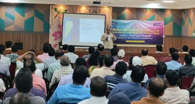 ସତର୍କତା ଭୟ ନୁହେଁ, ଏହା ସ୍ୱାଧୀନତା ଏବଂ ଦାୟିତ୍ୱ: ଶ୍ରୀ ଜଗଦାନନ୍ଦ ଖୋର୍ଦ୍ଧାରୋଡ଼ ରେଳମଣ୍ଡଳ ଦ୍ଵାରା ସତର୍କତା ସଚେତନତା ସପ୍ତାହ ପାଳନ