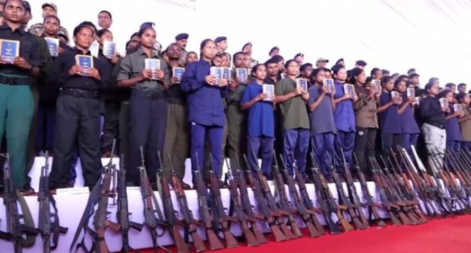 208 Maoist cadres surrender at a formal ceremony in Chhattisgarh’s Jagdalpur