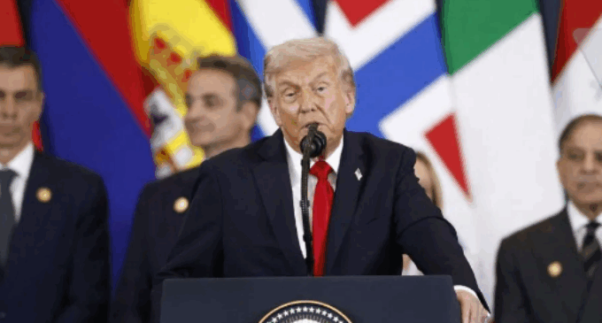 Trump praises ‘good friend’ Modi in Egypt, gestures to Shehbaz Sharif behind him