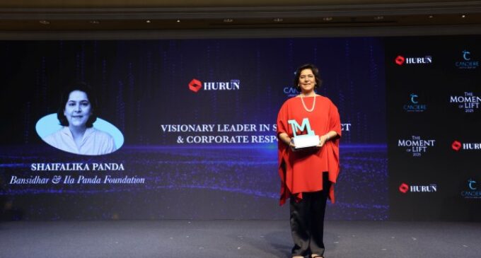 Great Recognition : The Moment of Lift Award for BIPF founder Shaifalika Panda