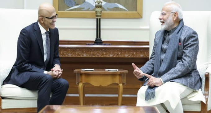 Satya Nadella commits $17.5 billion to India’s AI first future after meeting PM