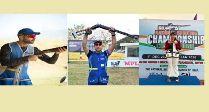Jindal Steel Athletes Gurjoat Singh Khangura and Raiza Dhillon Win National Titles, Sweeping Podiums at the 68th National Shotgun Championship