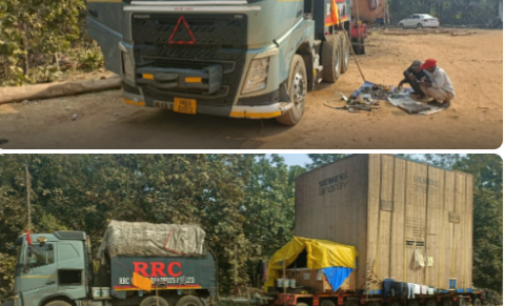 ଟିଟିଲାଗଡ ରାସ୍ତା ରେ ଆସୁଛି ବିରାଟ କଣ୍ଟେନର,କାହାର କେତେ ଭାଗ