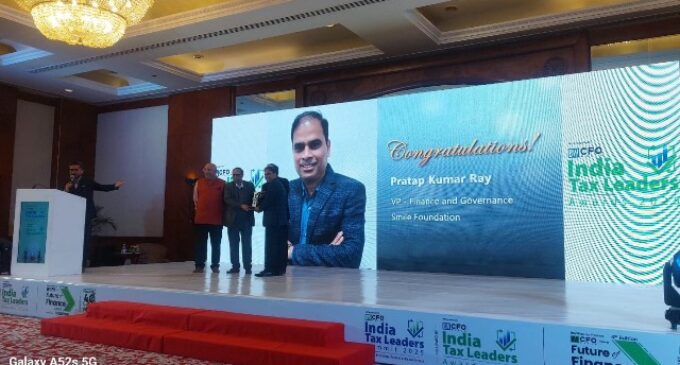 “Non-Profit Tax Leader of the Year 2025” award for Smile Foundation Finance Head