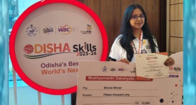 Young woman engineer secures Cybersecurity Bronze at Odisha Skills 2025–26