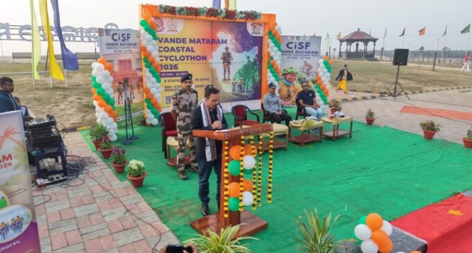 CISF Vande Mataram Coastal Cyclothon 2026 Receives Rousing Welcome at Paradip Port