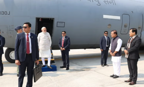 PM Modi makes historic landing at North East’s first emergency landing facility in Assam