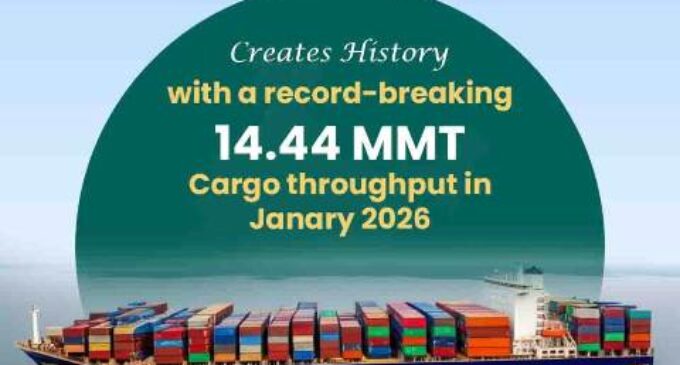 Paradip Port Authority Sets New January Record with 14.44 MMT Cargo Handling