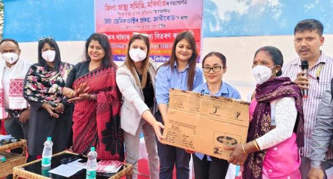 In Morigaon district,Assam nutritious food packages distributed to 700 TB patients with the help of Tata Semiconductor project