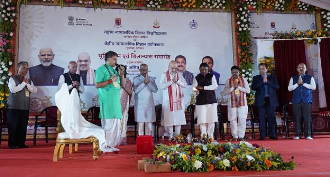 Amit Shah lays foundation stone of NFSU Bhubaneswar campus, inaugurates transit facility