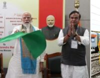 Prime Minister inaugurates projects in Assam in a single day nearly equivalent to the total size of the last budget of the Congress government in the state