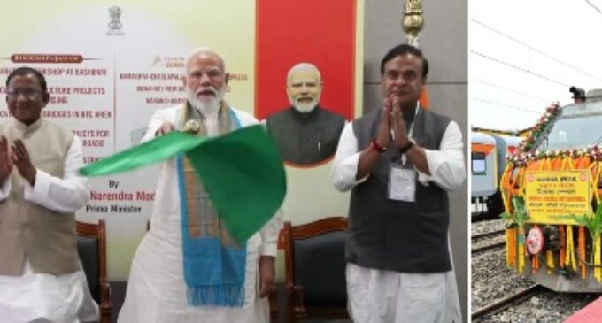 Prime Minister inaugurates projects in Assam in a single day nearly equivalent to the total size of the last budget of the Congress government in the state