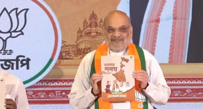 Amit Shah releases BJP’s West Bengal poll manifesto; promises Rs 3,000 to women every month, UCC in six months