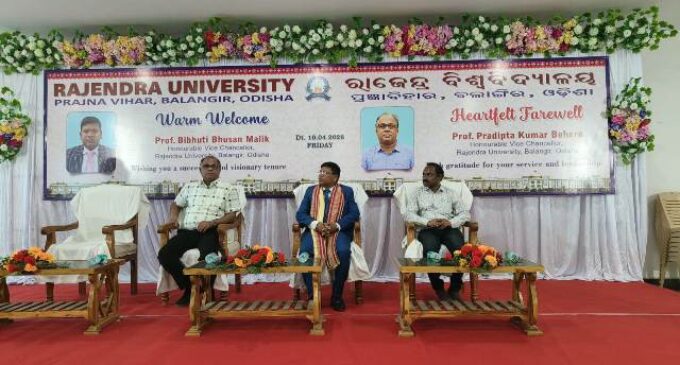 At Rajendra University,new Vice-Chancellor has taken charge.
