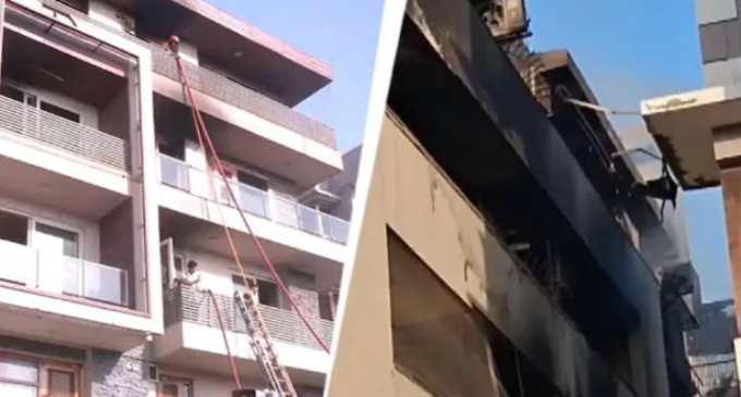 At least 9 killed in Delhi building fire, AC blast suspected