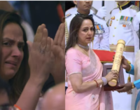 Daughter Ahana breaks down as Hema Malini accepts late Dharmendra’s Padma Vibhushan