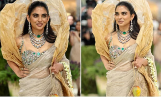 Isha Ambani takes a gold saree, gajra and ‘aam’ to the Met Gala 2026
