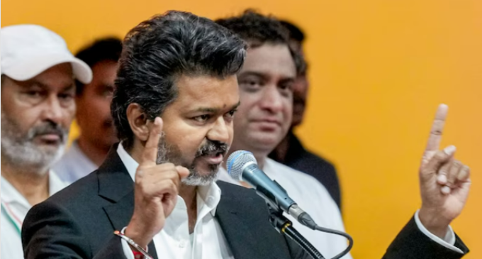 Days of dhoti-kurta over? ‘Common man’ Vijay opts for blazer and pants at oath