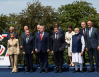 PM Modi takes centre stage with Trump, Macron in front row of G7 leaders