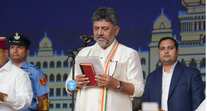 DK Shivakumar sworn in as Karnataka’s 18th CM; G Parameshwara becomes deputy