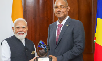 PM Modi conferred with’Guardian of the Blue Horizon’ title by Seychelles
