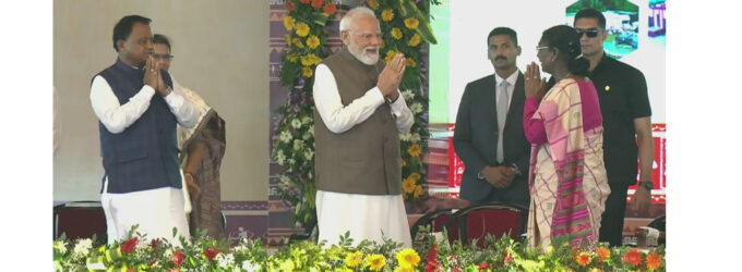 PM Modi joins President Murmu’s birthday celebrations in native Odisha village; announces Pahadpur as Solar Village