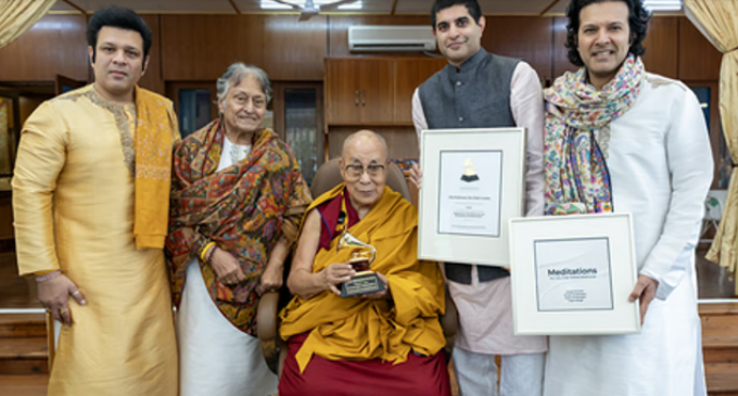 Dalai Lama receives Grammy Award for audiobook ‘Meditations’ at McLeodganj