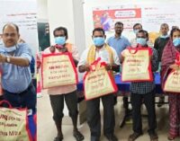 AM/NS Ports distributesnutrition food basketsto 123 TB patients in Paradeep