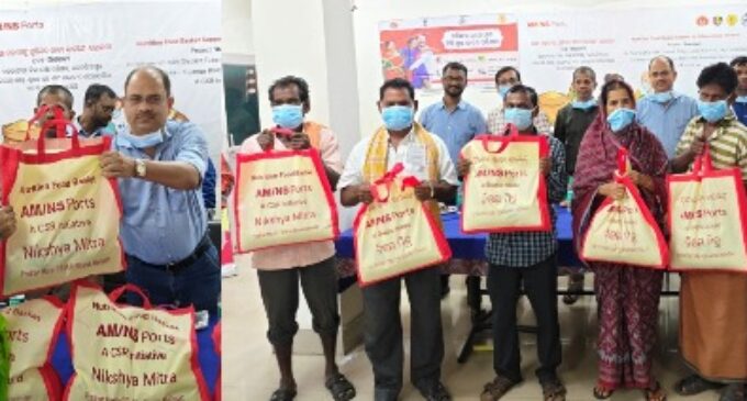 AM/NS Ports distributesnutrition food basketsto 123 TB patients in Paradeep