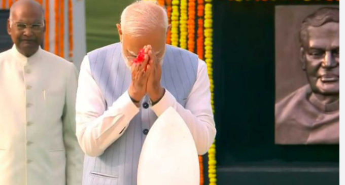 PM Modi pays tribute to Atal Bihari Vajpayee on death anniversary