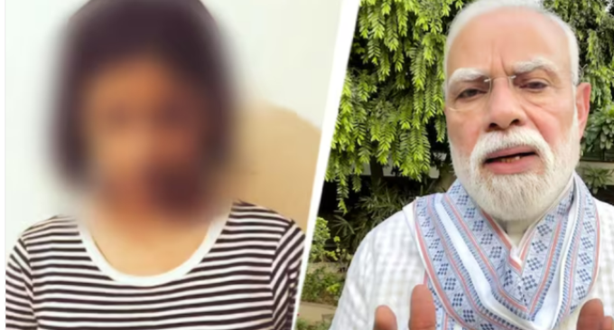 Teen protestor accused of abusing PM at Delhi protest apologises, says she was influenced by others