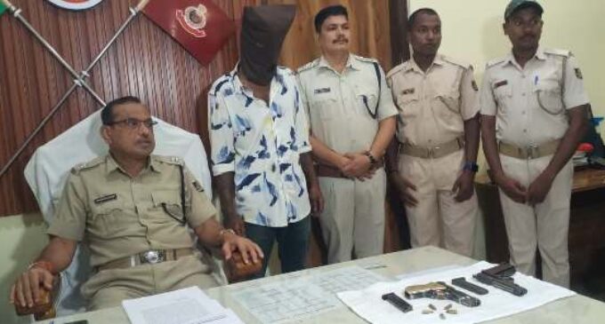 Man Held With Two Country-Made Pistols,  in Jajpur