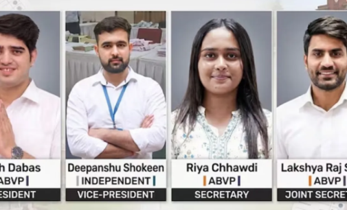 BJP top leaders hail ABVP victory in DU story