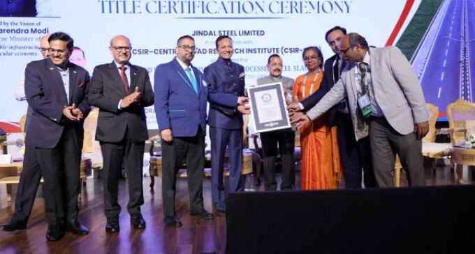 Jindal Steel Builds World’s Longest Steel Slag Road, Sets Guinness World Record