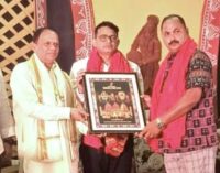 IGP Satyajit Naik Receives Biswaniyamtanka Ratha Seva Samman–2026 in Puri