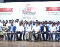 Achievers of AM/NS India Times Critical Thinking Championship of Paradeep felicitated