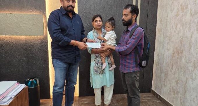 MLA Himanshu Sahoo extends a helping hand to toddler battling rare disease