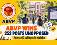 ABVP wins 252 posts unopposed across 60 Odisha colleges