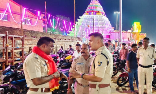 Jajpur SP Reviews Security at Maa Biraja Temple
