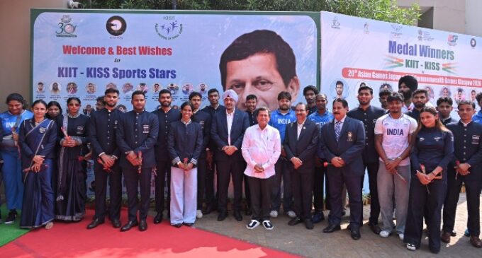 KIIT-KISS felicitates achievers of the 20th Asian Games and 23rd Commonwealth Games with cash awards worth Rs 2.5 crore