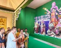 Former Cabinet Minister Siddhartha Bhattacharya Inaugurates 75th Durga Puja at Railway Kalibari Colony